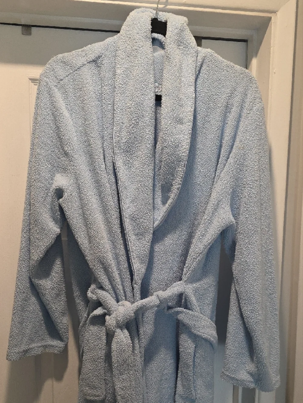 Light Blue Bath Robe - Plush Terry Cloth Spa Robe